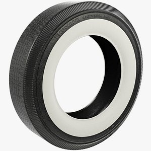 3D Retro Car Tire V1