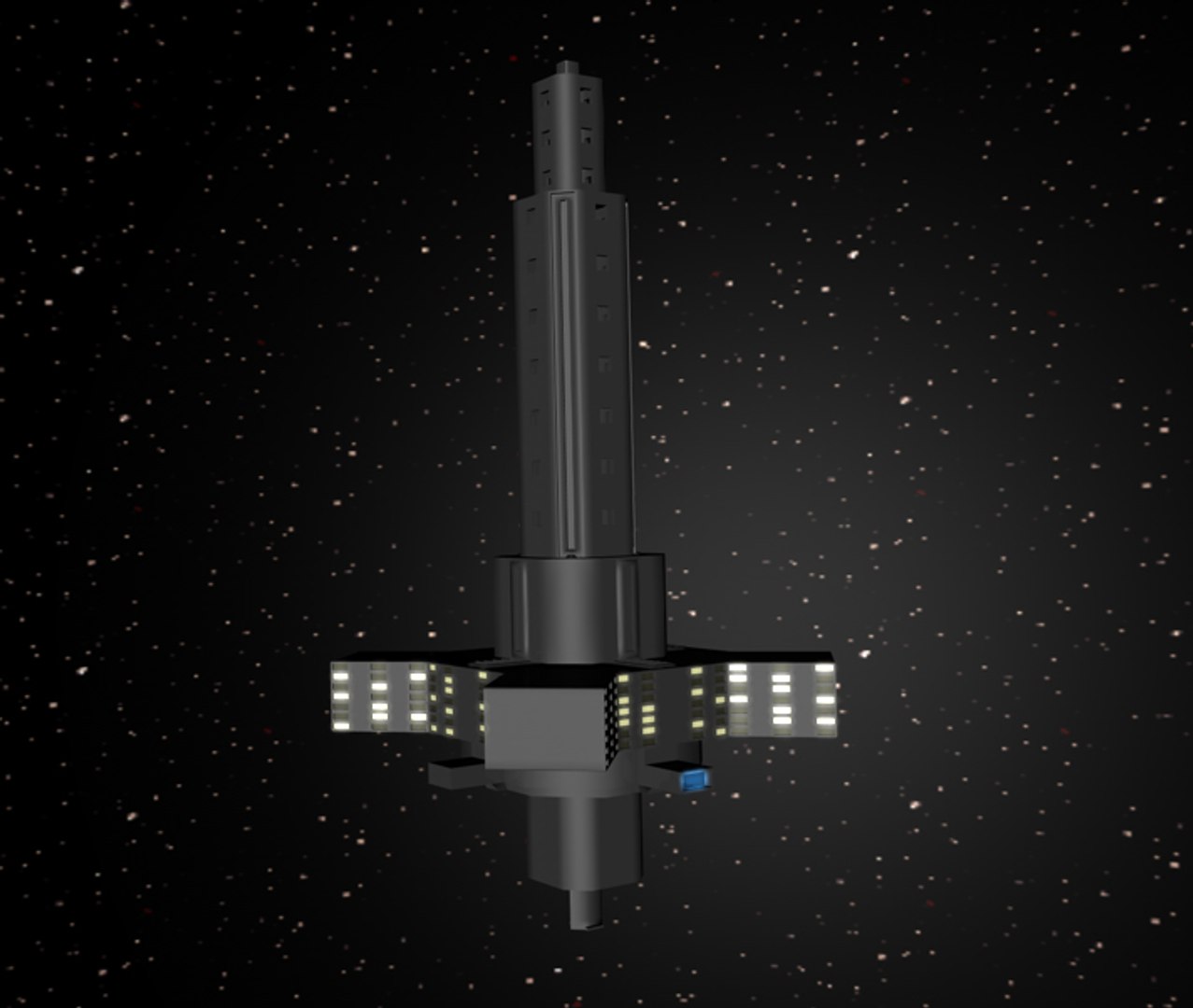 Free C4d Model Orbit Rail Gun