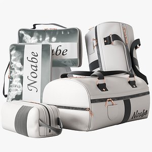 Collection of bags and backpacks for travel 3D model