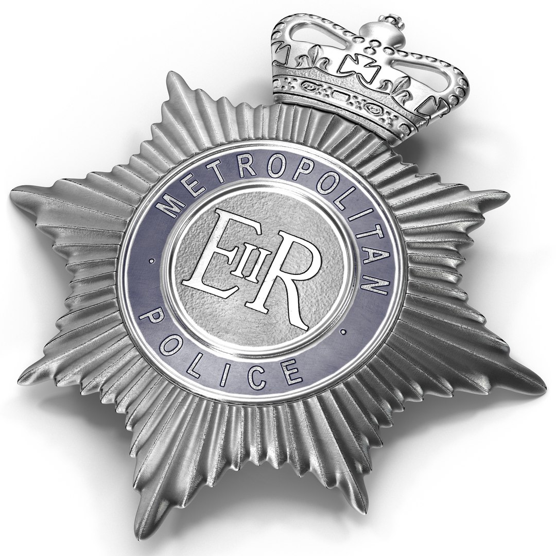 London Metropolitan Police Helmet Plate 3D model preview