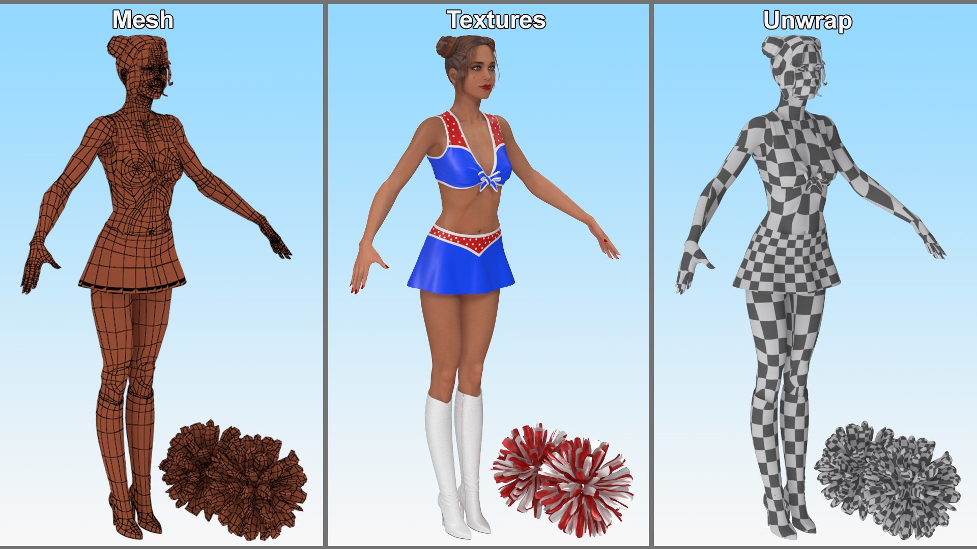 3D model Caucasian Female Dancer with Pom-poms T-pose https://p.turbosquid.com/ts-thumb/iz/NjYCBe/3G/caucasianfemaledancerwithpompomstpose3dsmodel021/jpg/1711312088/1920x1080/fit_q87/c7f589b8af4e7130b48363aa7ebb5ed7b628123b/caucasianfemaledancerwithpompomstpose3dsmodel021.jpg