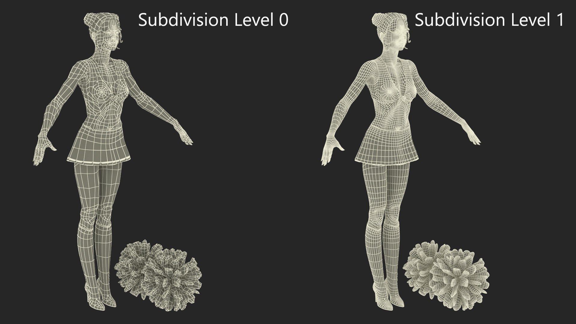 3D model Caucasian Female Dancer with Pom-poms T-pose https://p.turbosquid.com/ts-thumb/iz/NjYCBe/CY/caucasianfemaledancerwithpompomstpose3dsmodel022/jpg/1711312092/1920x1080/fit_q87/b5a5e1c10cd6673871651855a1c9a57d4df26d85/caucasianfemaledancerwithpompomstpose3dsmodel022.jpg