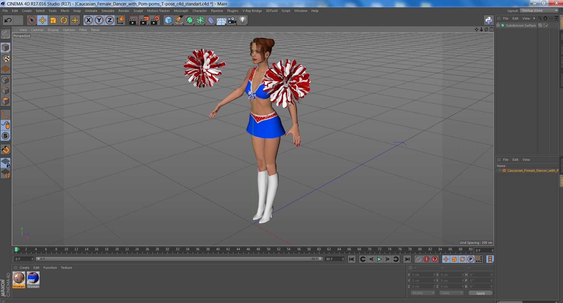 3D model Caucasian Female Dancer with Pom-poms T-pose https://p.turbosquid.com/ts-thumb/iz/NjYCBe/lx/caucasianfemaledancerwithpompomstpose3dsmodel028/jpg/1711312120/1920x1080/fit_q87/17b0a1aafab193439d669f695974e723e97b1d8d/caucasianfemaledancerwithpompomstpose3dsmodel028.jpg
