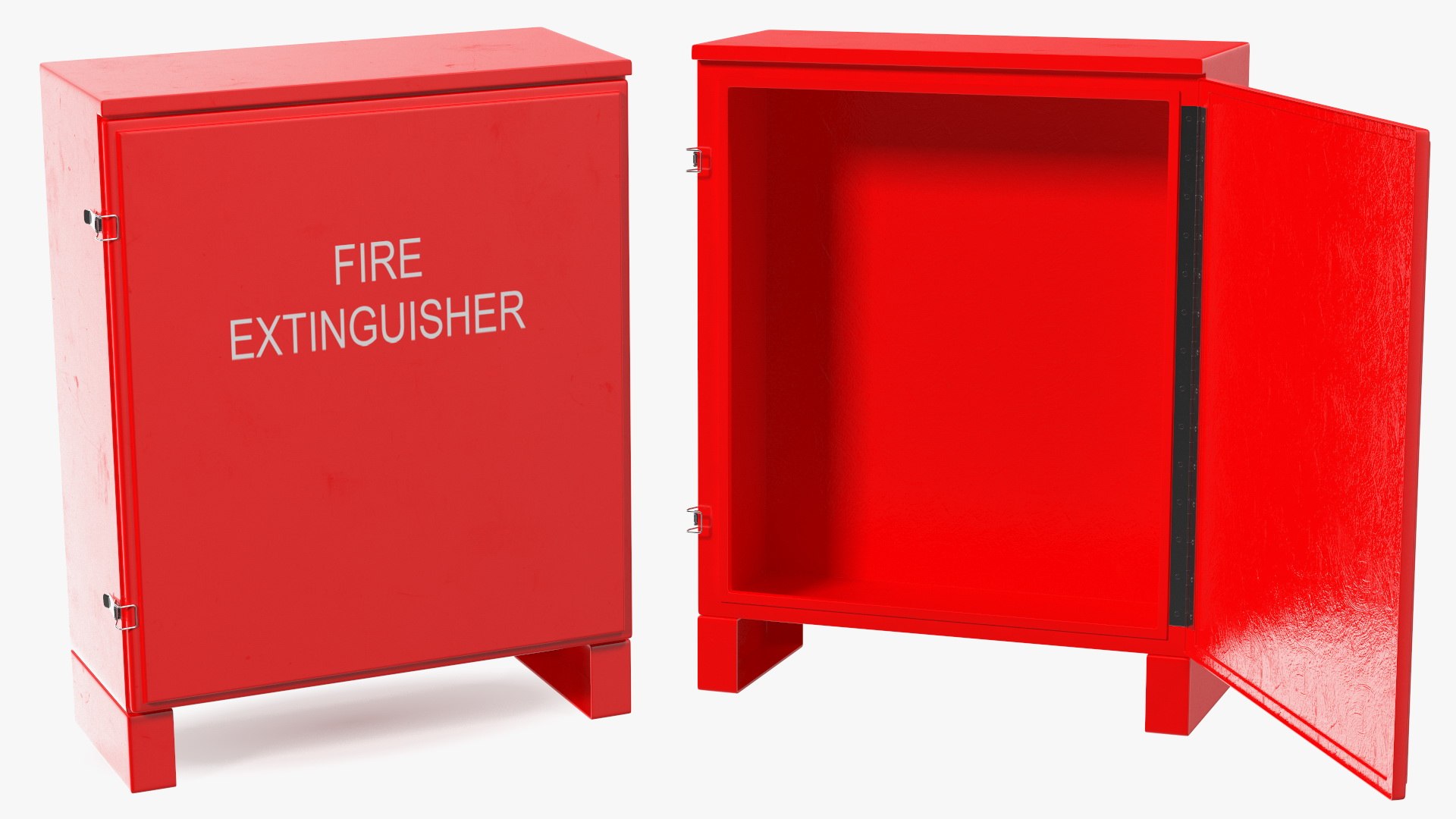 Dual Fire Extinguisher Fibreglass Cabinet 3D model preview