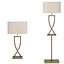 Katniss Chrome Table Lamp with Shade in Grey