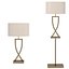 Katniss Chrome Table Lamp with Shade in Grey