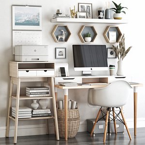 office chair desk 3D