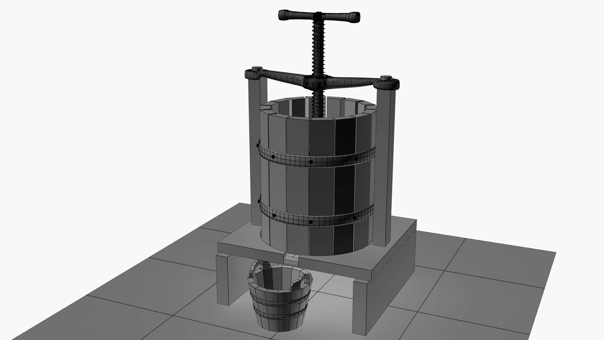 3D Grape press model https://p.turbosquid.com/ts-thumb/iz/bTq7WN/6B/wireframe/jpg/1717757735/1920x1080/fit_q87/96fa16d9f3b97605ff28e031faf242945aed3d9c/wireframe.jpg