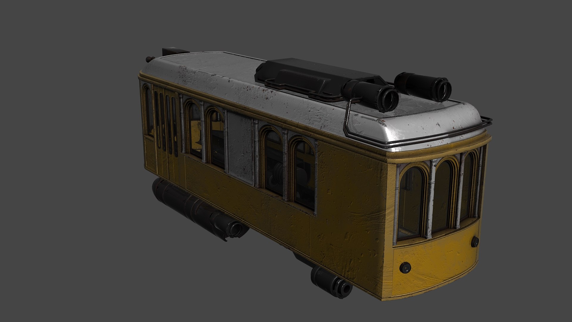 3D Diesel Punk Tram Model - TurboSquid 2250383