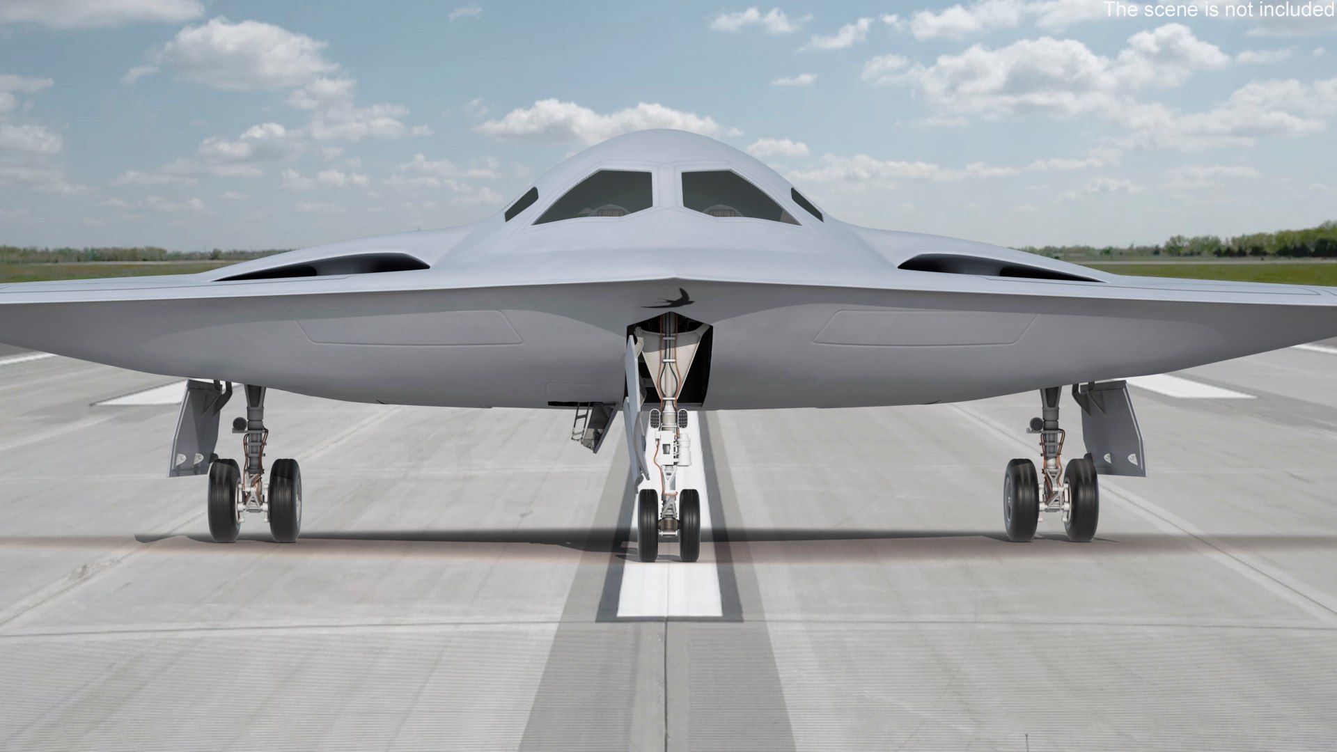 B-21 Raider Long-Range Aircraft Rigged for Maya 3D model preview