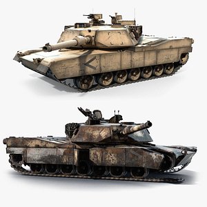 3D M1 Abrams Tank Set
