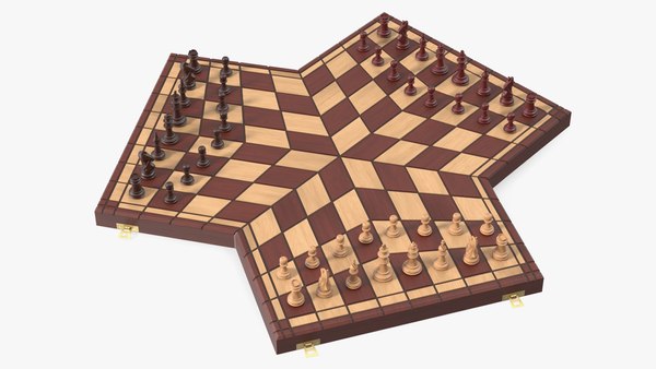 3 Personen Schach - Originelles Schachbrett für drei Spieler