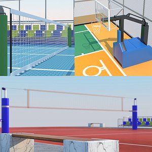 Sports Court Collection 3D model