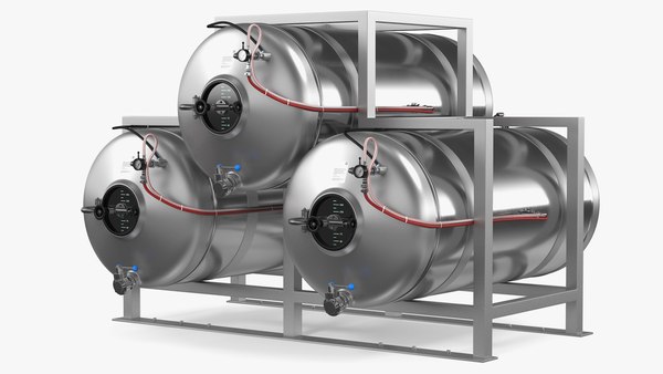 Stainless steel tanks 3D model - TurboSquid 1620847