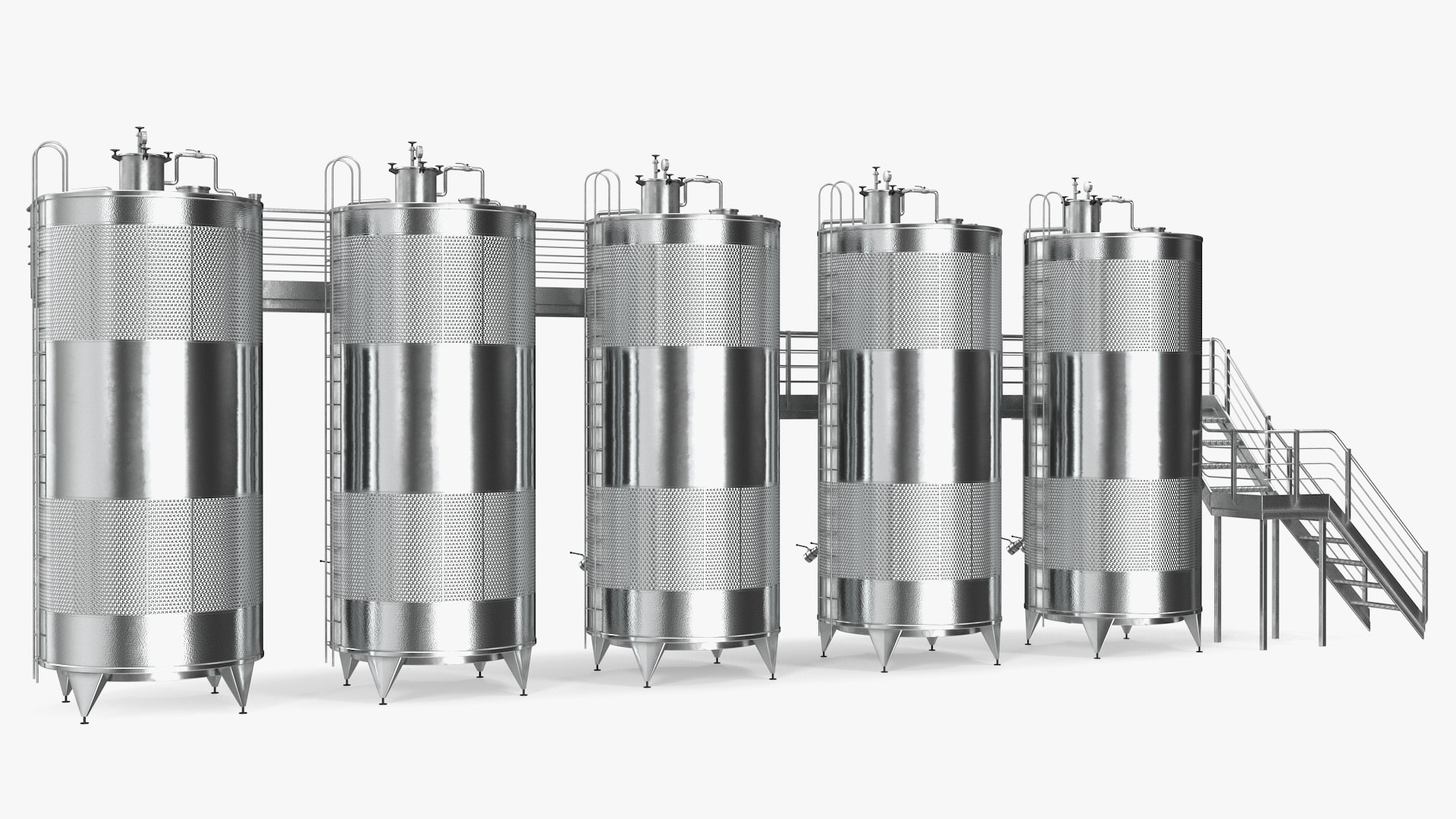Stainless steel tanks 3D model - TurboSquid 1620847