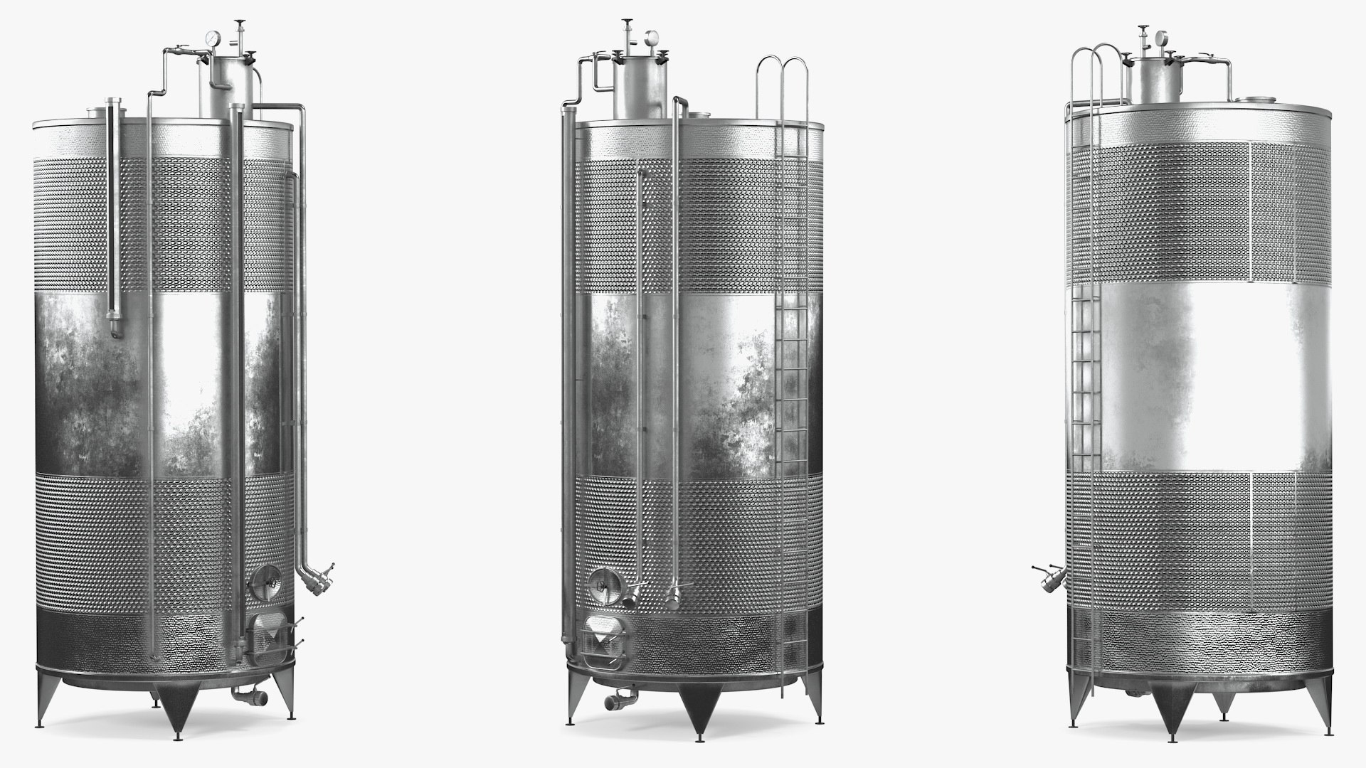 Stainless steel tanks 3D model - TurboSquid 1620847