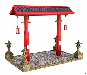 japan japanese structure 3D