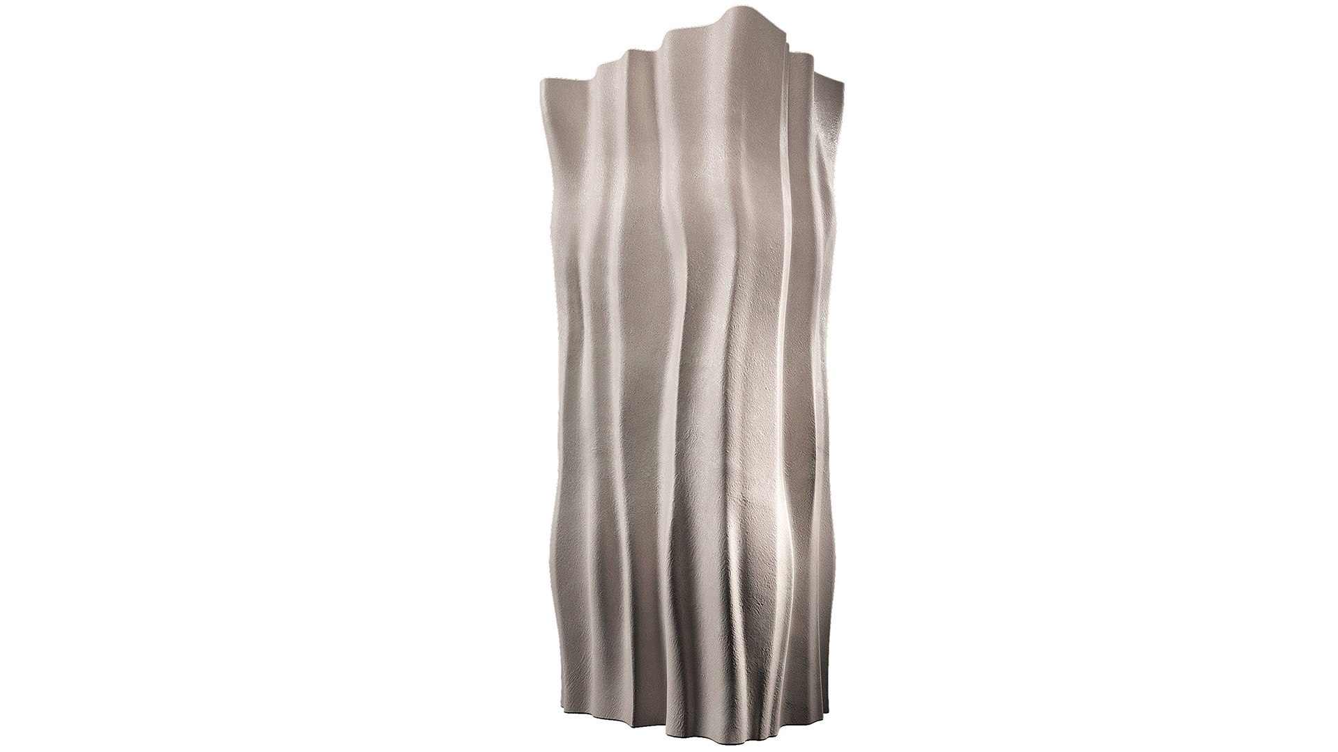 3D Relief Columns Wavy Smooth Shape Rectangular And Round Decor Element ...