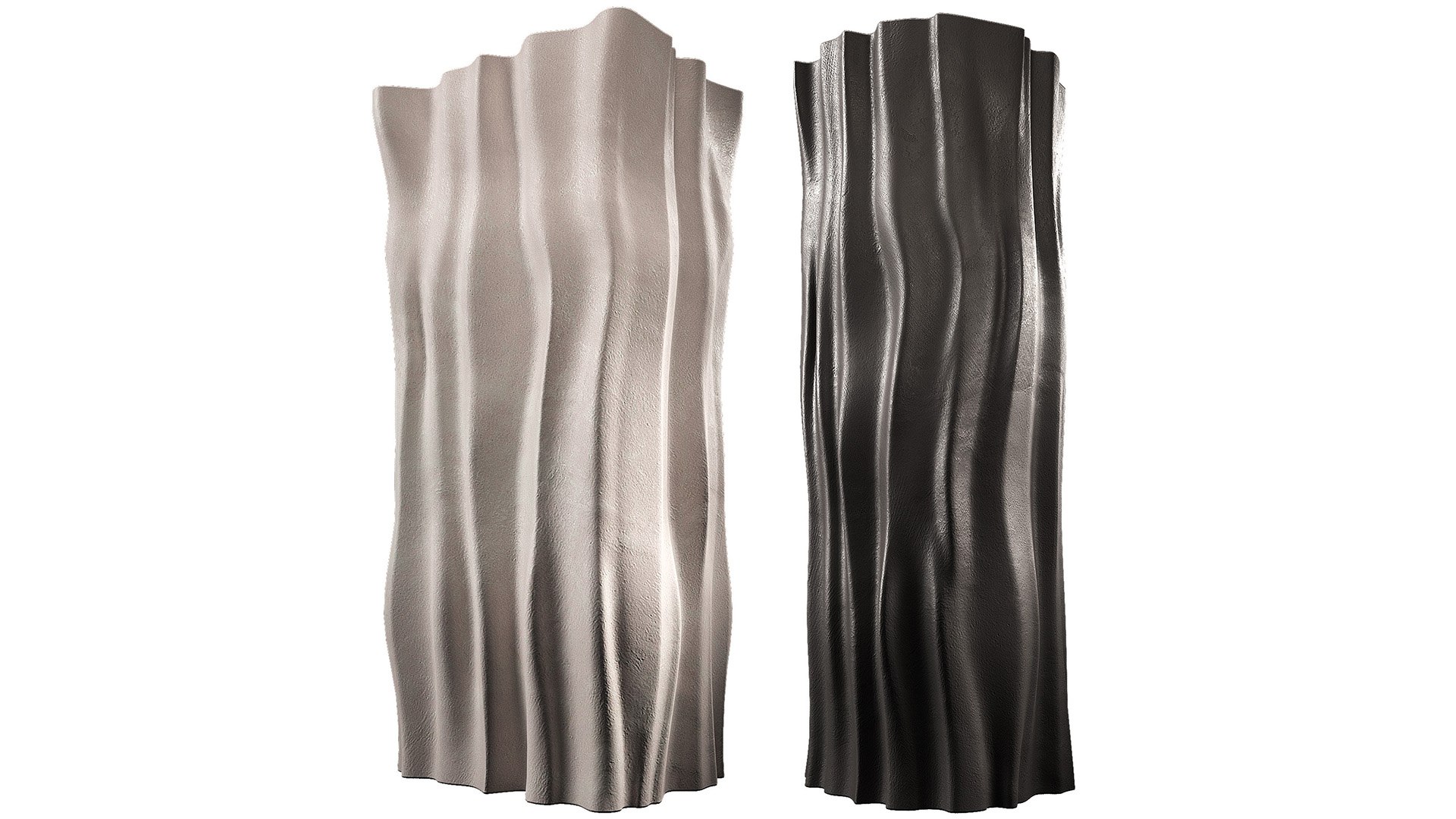 3D Relief Columns Wavy Smooth Shape Rectangular And Round Decor Element ...