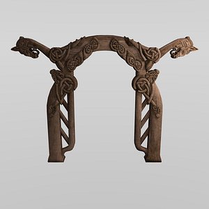 viking ancient wood model