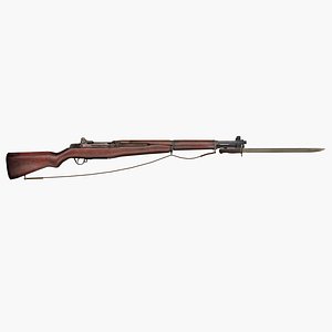3d model m1 garand rifle