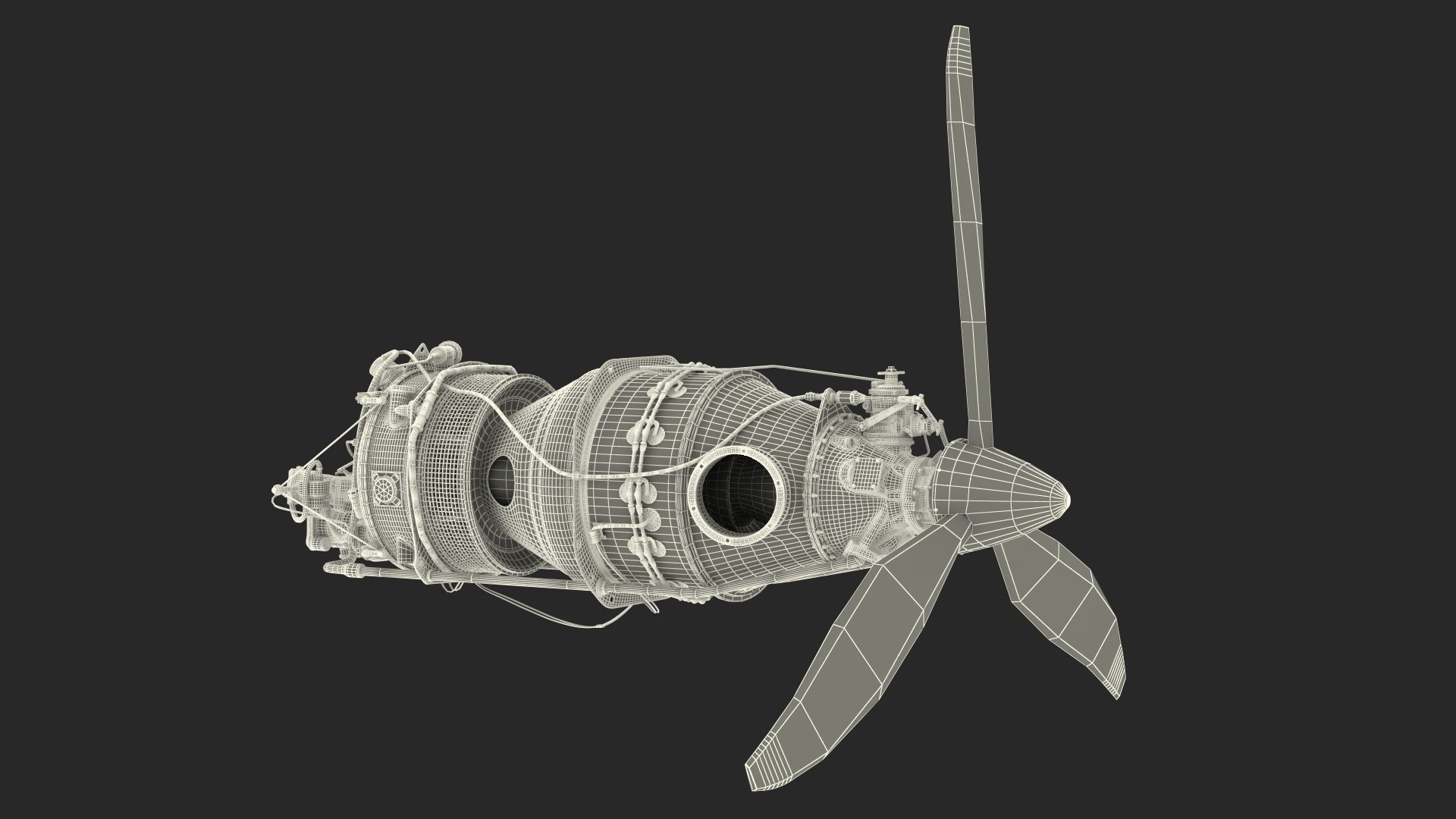 3D Aircraft Turboprop Engine Pratt And Whitney Canada PT6 - TurboSquid ...
