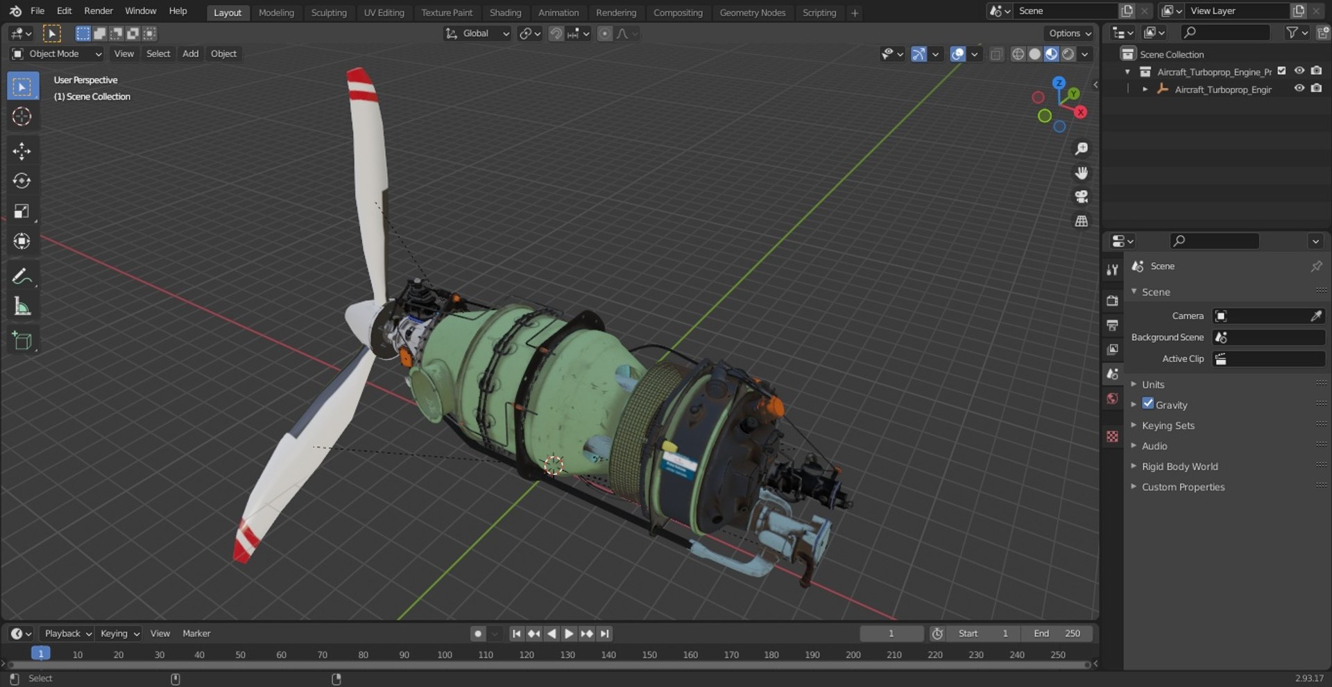 3D Aircraft Turboprop Engine Pratt And Whitney Canada PT6 - TurboSquid ...