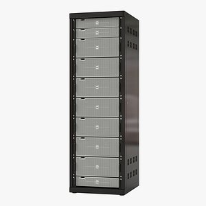Dell Servers in Rack 3D Model