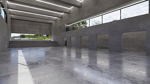 3D Hall Interior 1 - Blend model