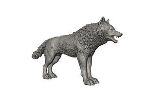 high poly wolf