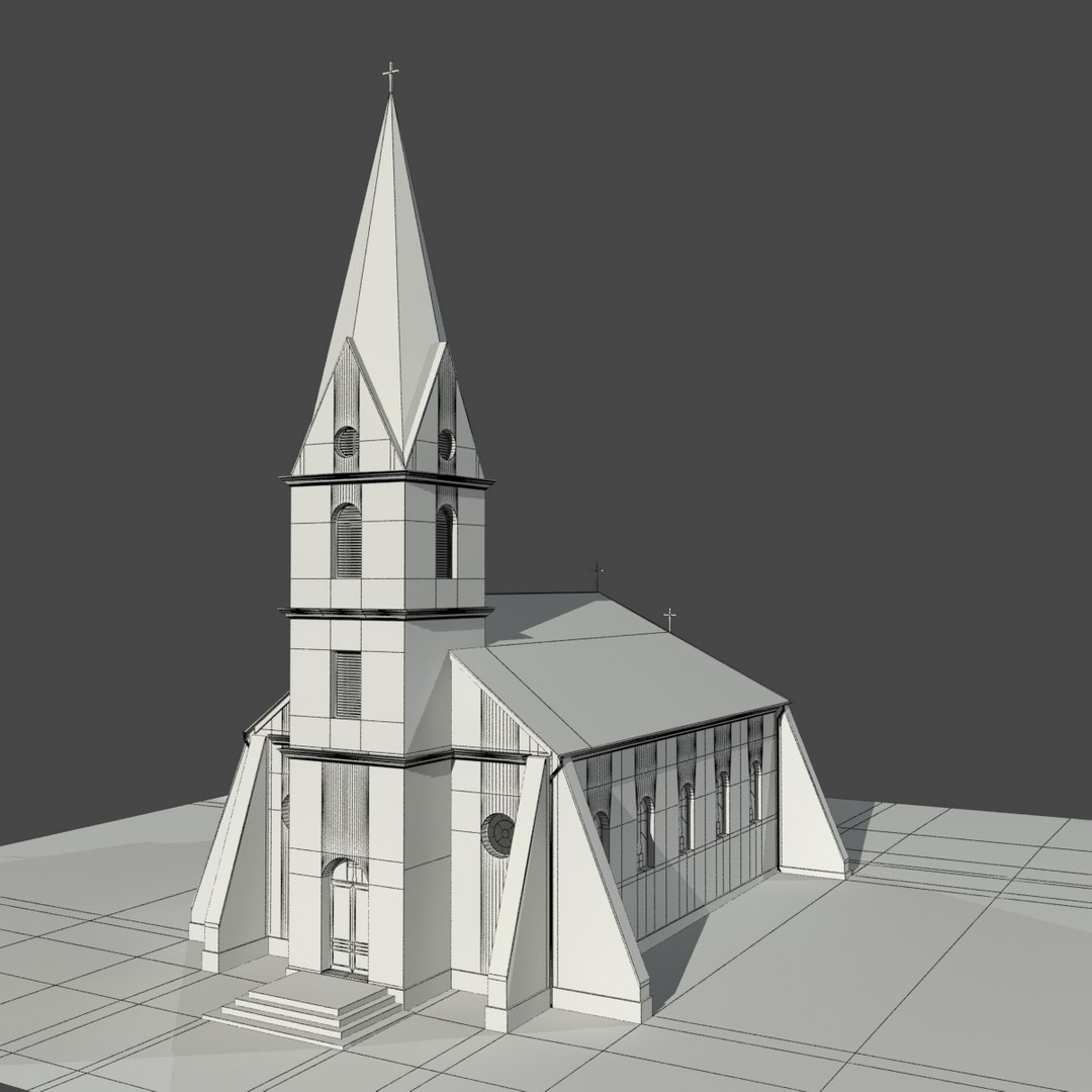 Structurally Correct Church 3d Model