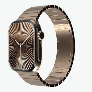 Apple Watch Series 10 Titanium Gold 3D