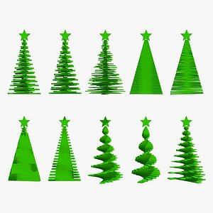 Geometric Christmas Trees Set M1