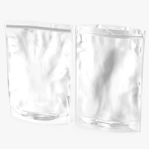 3D Transparent Plastic Bags Zipper 500 g model