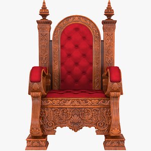 wooden throne 3D model