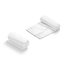White Rolled Open Towel - bath sheet hotel gym