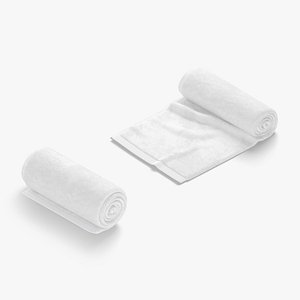 White Rolled Open Towel - bath sheet hotel gym