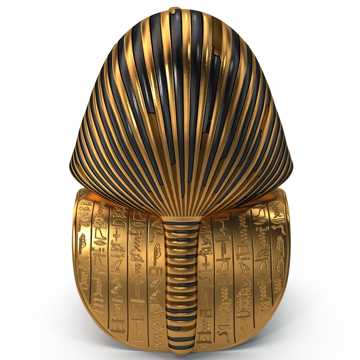 3d model of gold death mask tutankhamun