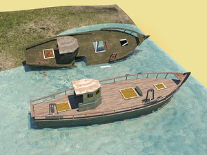 Collection Fishing Boat 3D Models for Download