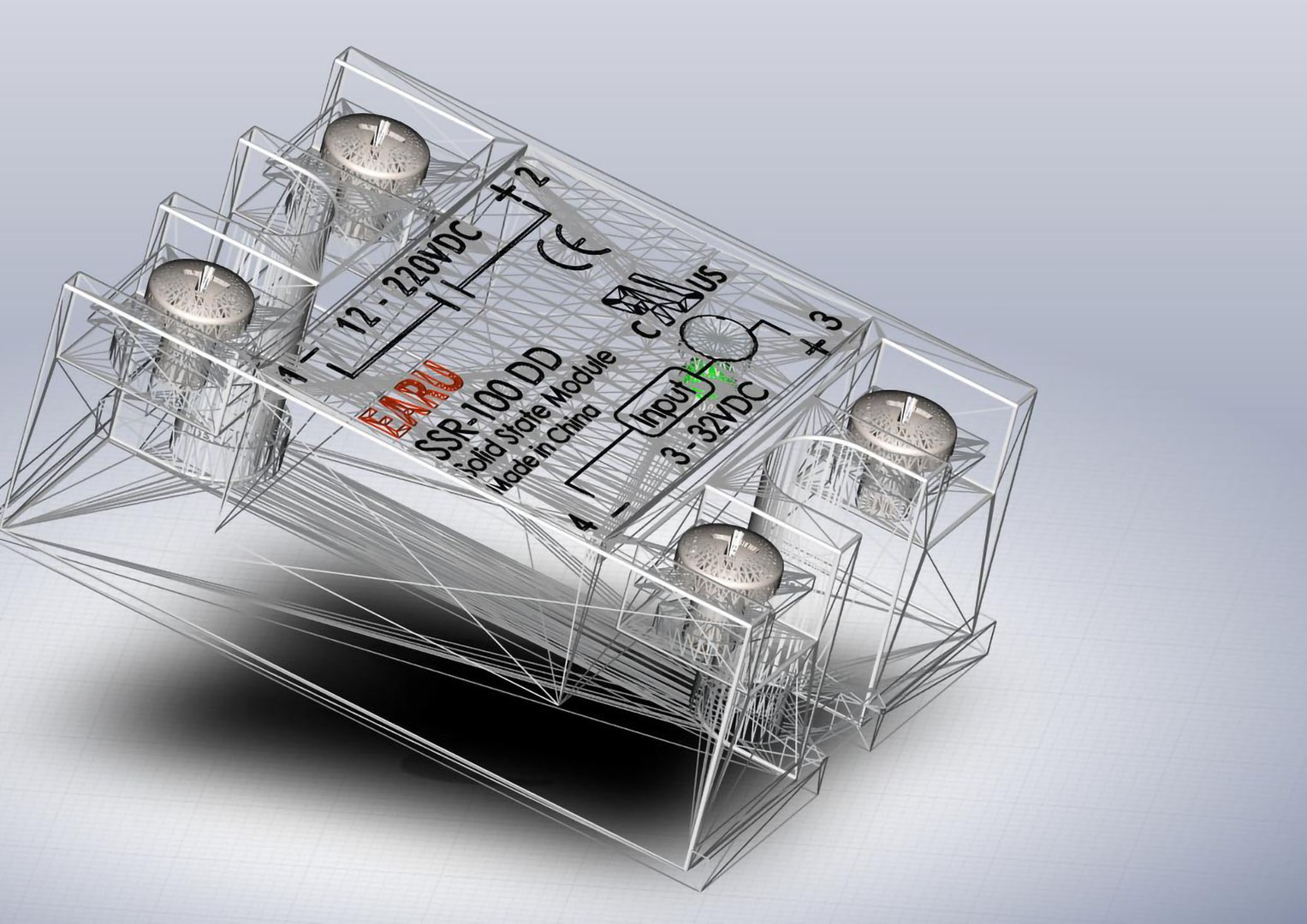 SSR100DD Solid State Relay 3D Model TurboSquid 1979632