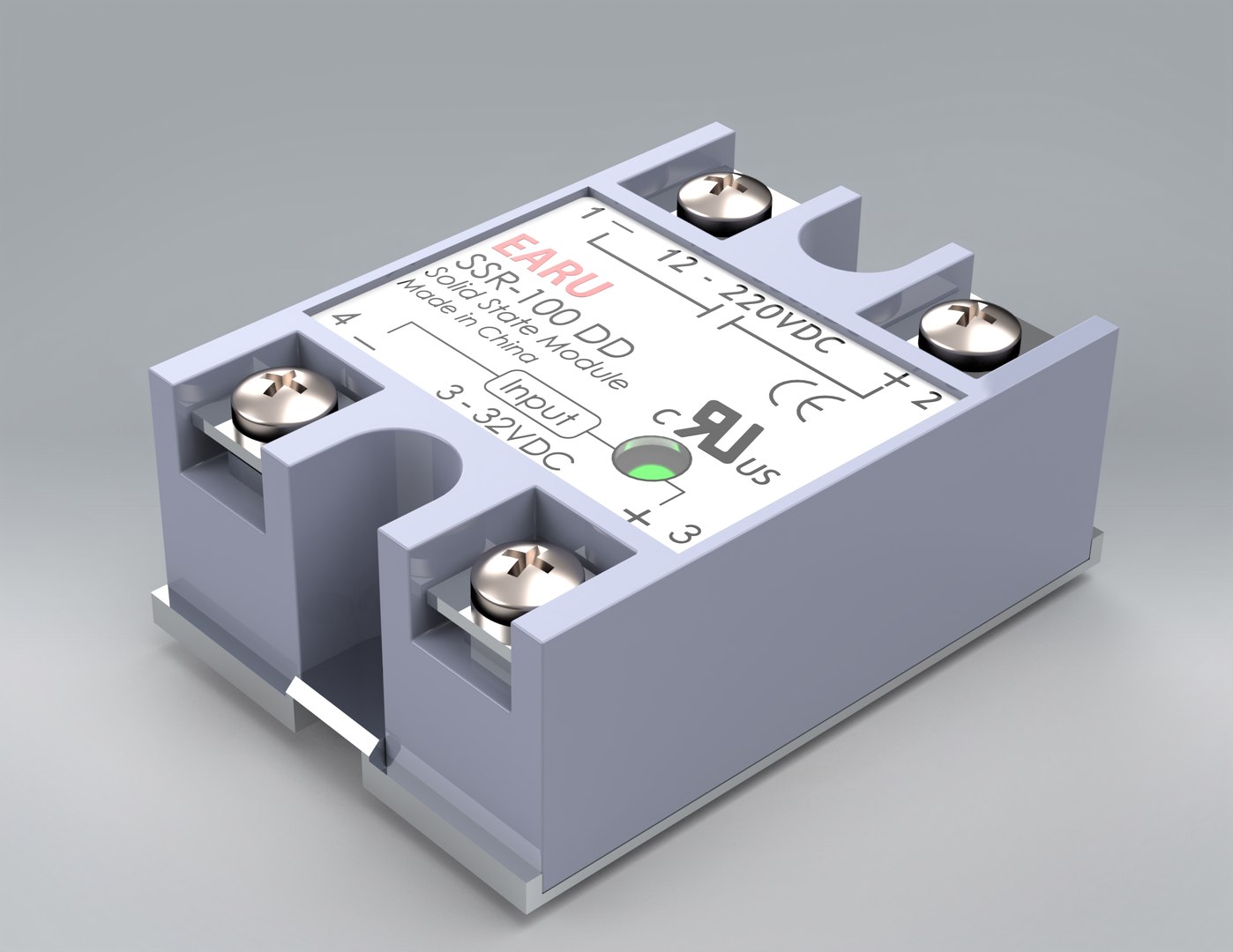 SSR100DD Solid State Relay 3D Model TurboSquid 1979632