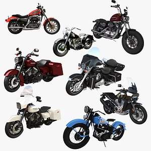 3D H-D Motorcycle Bundle model