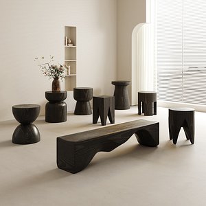 3D model stool