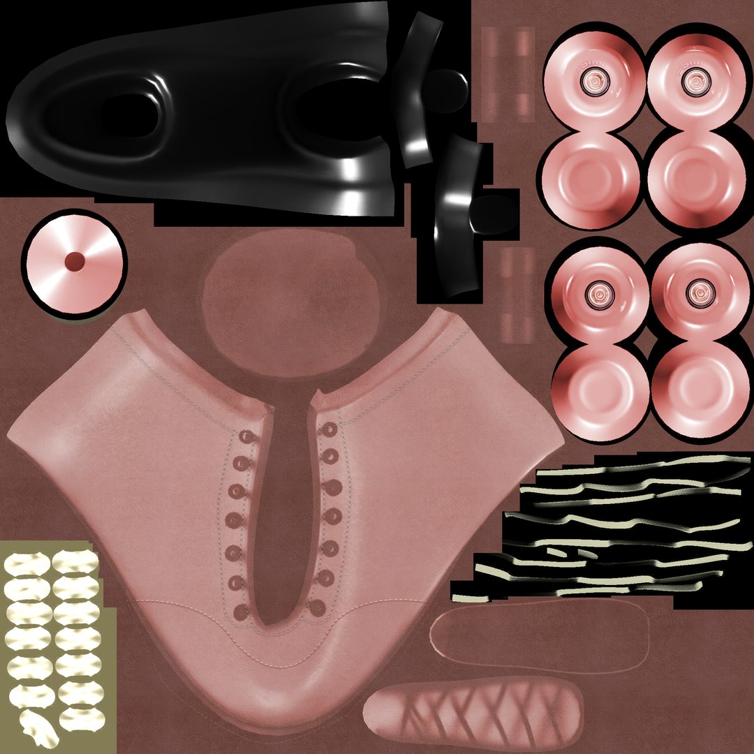 roller skates model https://p.turbosquid.com/ts-thumb/j0/VMKcFU/mV/texture_fashionrollerskatespink/jpg/1614949050/1920x1080/fit_q87/24b761a358e174718b76f71f0052fff51931b9c5/texture_fashionrollerskatespink.jpg