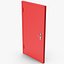3D Red Metal Door model