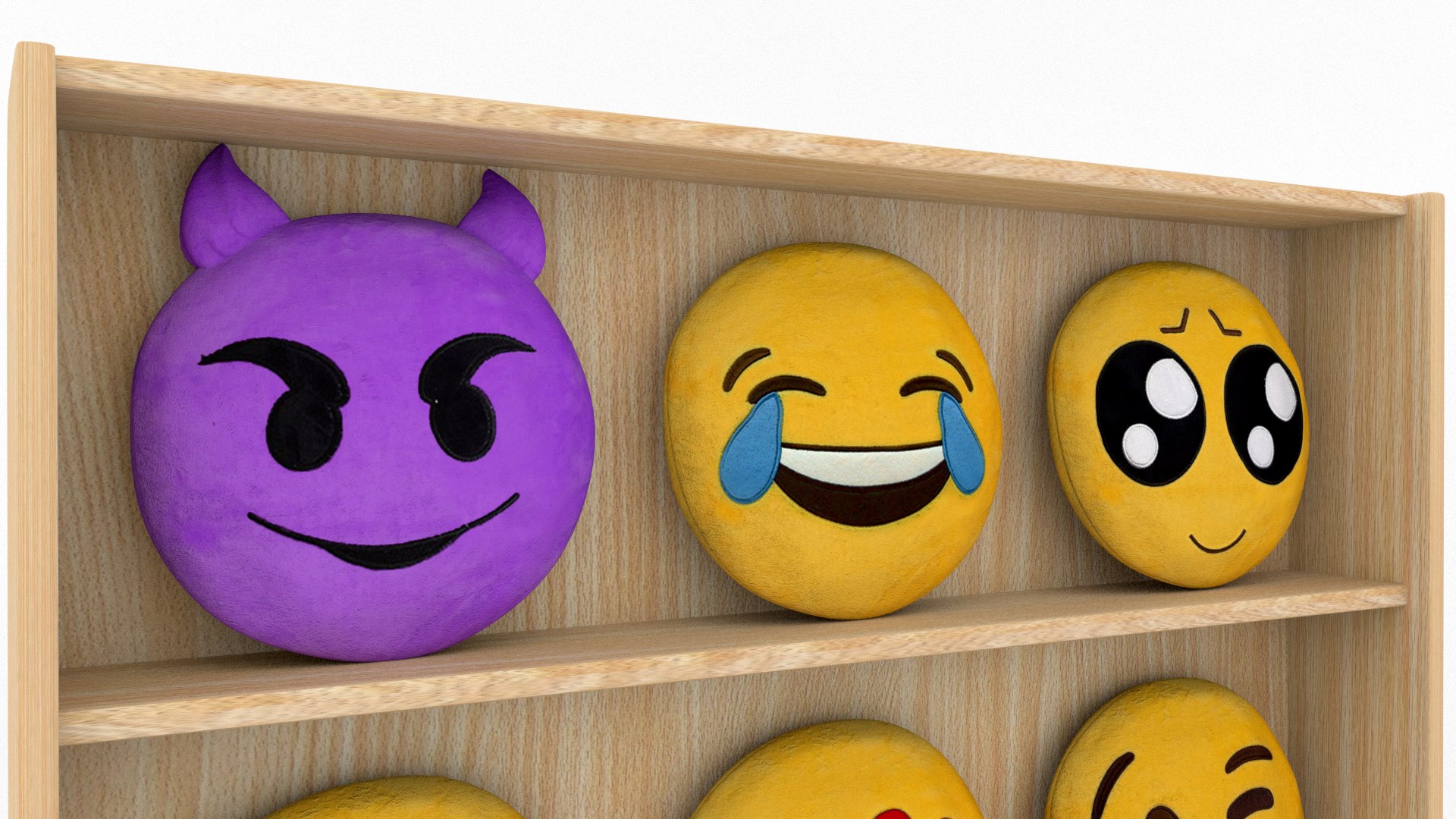 3D Emoji Cushion Shelf model TurboSquid 1795669