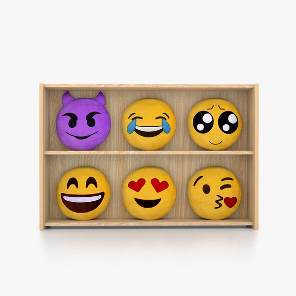 3D Emoji Cushion Shelf model