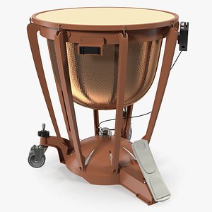 3D model copper kettledrum drum