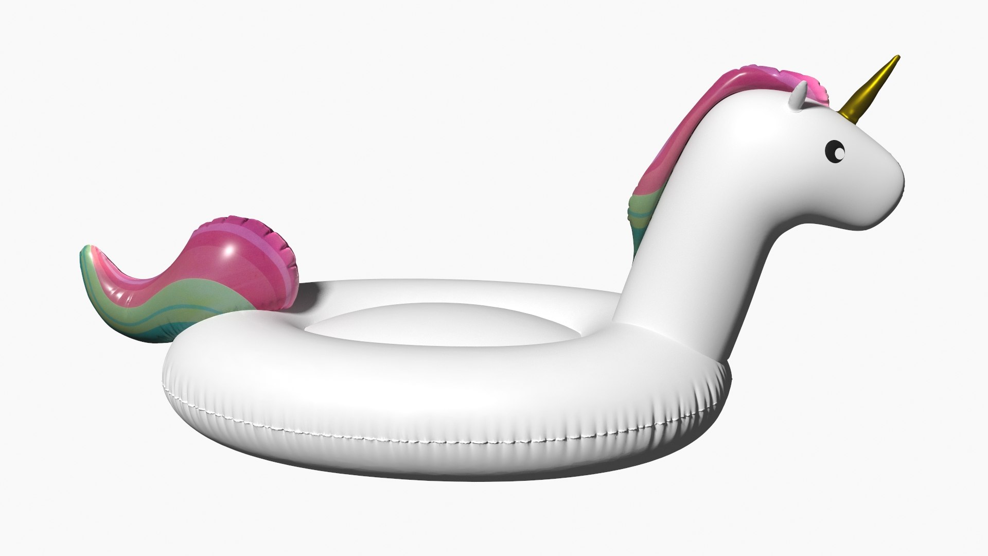 Inflatable Party Tube Swimming Unicorn Model TurboSquid 1879621