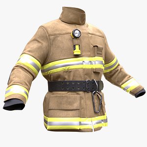 Firefighter Jacket 233 - All MH Bodies  UE5 Skeletons - Rigged 3D model